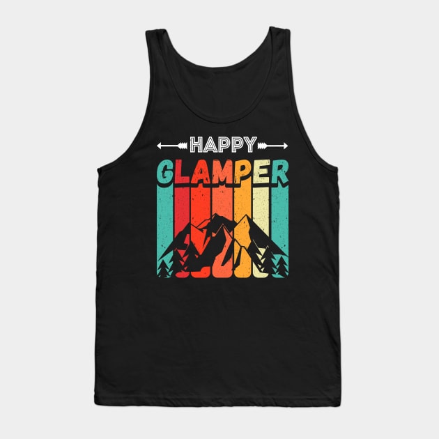 Happy Glamper Vintage Sunrise Sunset Arrow Glamping Tank Top by FabulousDesigns